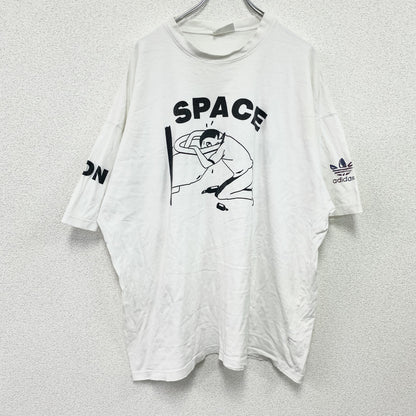 ～90s　adidas　アディダス　半袖プリントTシャツ　ヴィンテージ　白　ホワイト　XLサイズ