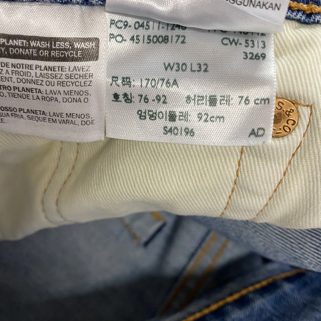 Levi's　リーバイス　511　デニムパンツジーンズ　ジップフライ　インディゴ　W30サイズ