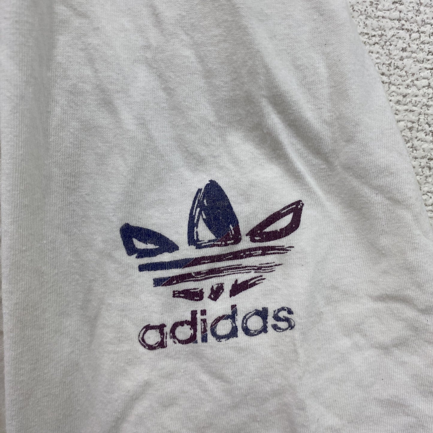 ～90s　adidas　アディダス　半袖プリントTシャツ　ヴィンテージ　白　ホワイト　XLサイズ