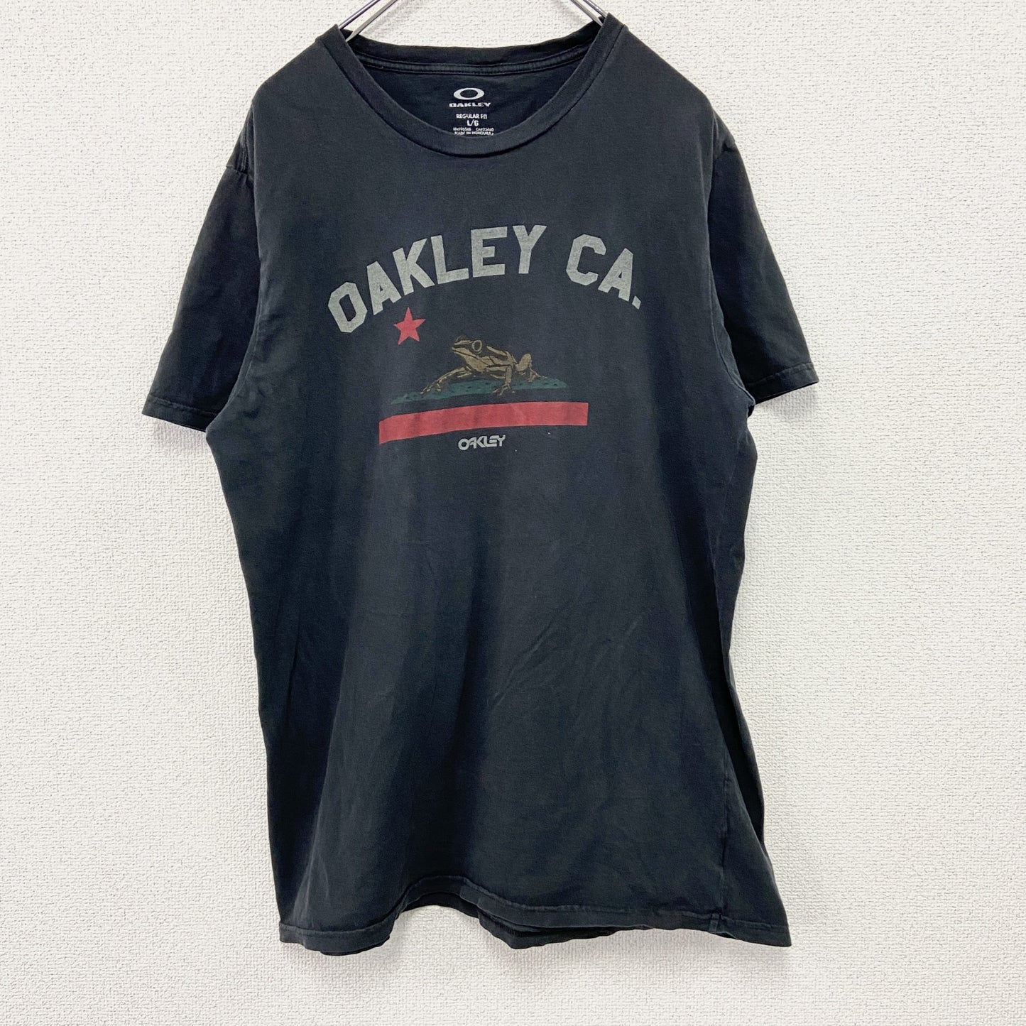 OAKELY　オークリー　半袖プリントTシャツ　カエル　黒　ブラック　Lサイズ