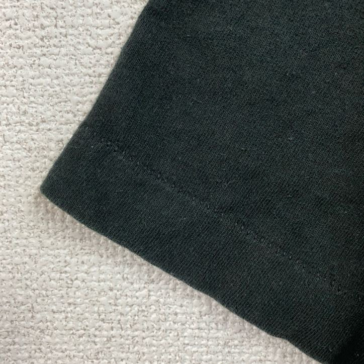 FRUIT OF THE LOOM　90s　半袖プリントTシャツ　シングルステッチ　黒　ブラック　Lサイズ