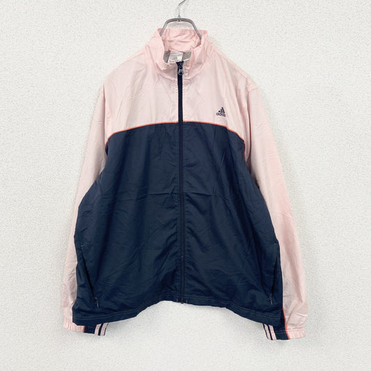 adidas　アディダス　フルジップジャケット　ピンク　ネイビー　バイカラー　XLサイズ