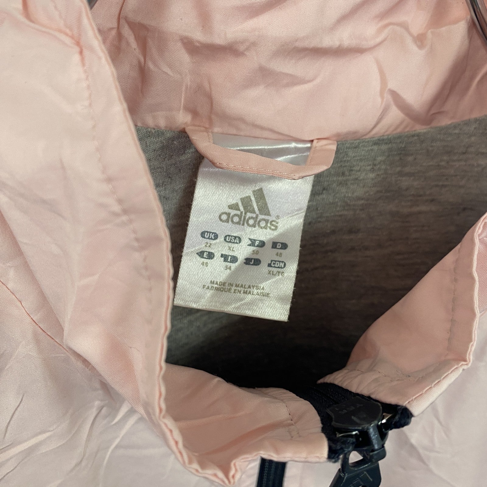 adidas　アディダス　フルジップジャケット　ピンク　ネイビー　バイカラー　XLサイズ