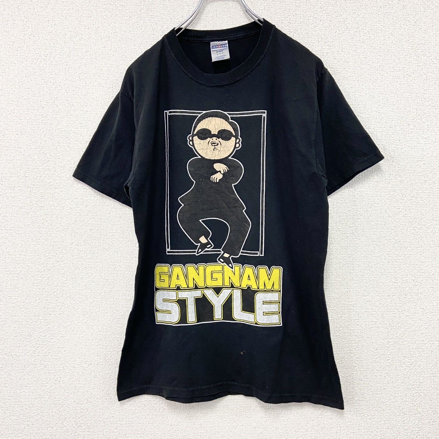JERZEES　半袖アーティストTシャツ　Gangnam Style　江南スタイル　PSY　黒　ブラック　Mサイズ