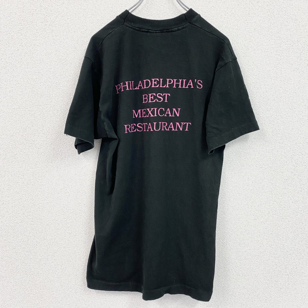 FRUIT OF THE LOOM　90s　半袖プリントTシャツ　シングルステッチ　黒　ブラック　Lサイズ