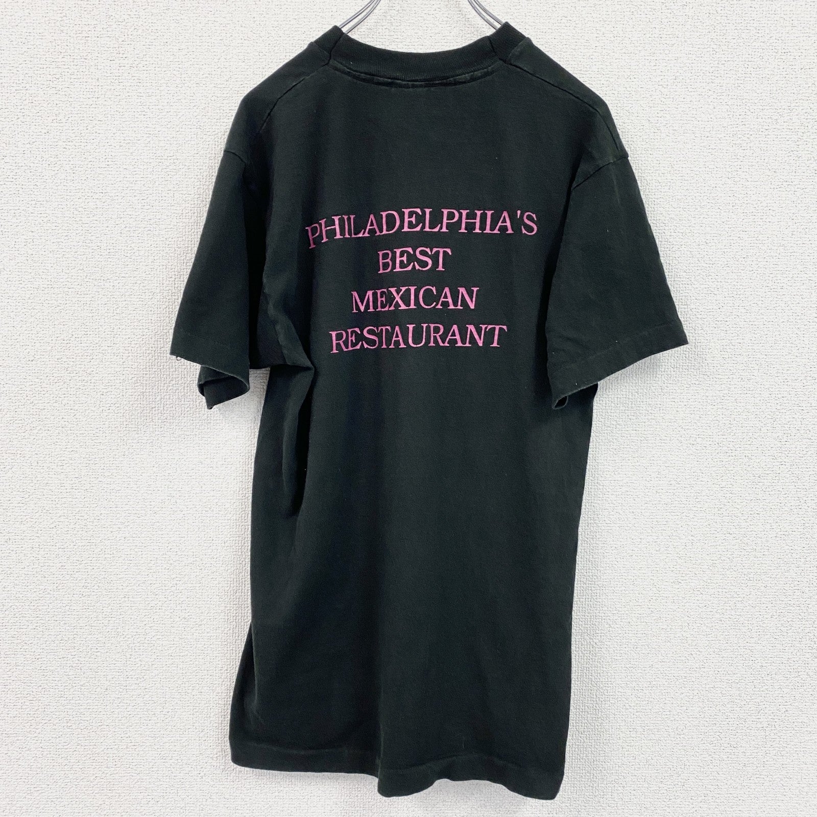 FRUIT OF THE LOOM　90s　半袖プリントTシャツ　シングルステッチ　黒　ブラック　Lサイズ