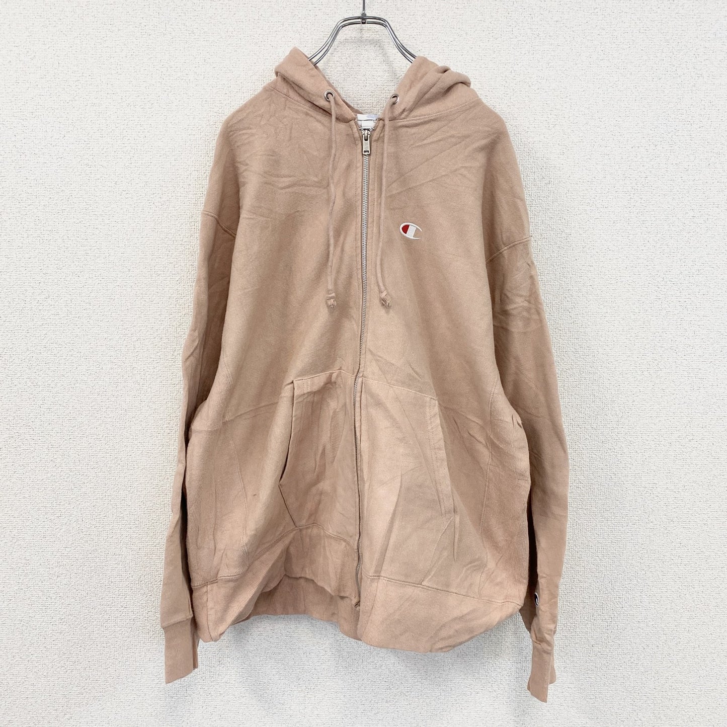 Champion　チャンピオン　リバースウィーブ　フルジップスウェットパーカー/フーディー　ピンク　XLサイズ