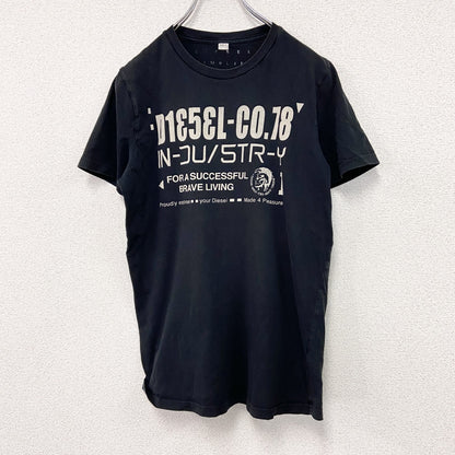 DIESEL　ディーゼル　半袖プリントTシャツ　黒　ブラック　Sサイズ