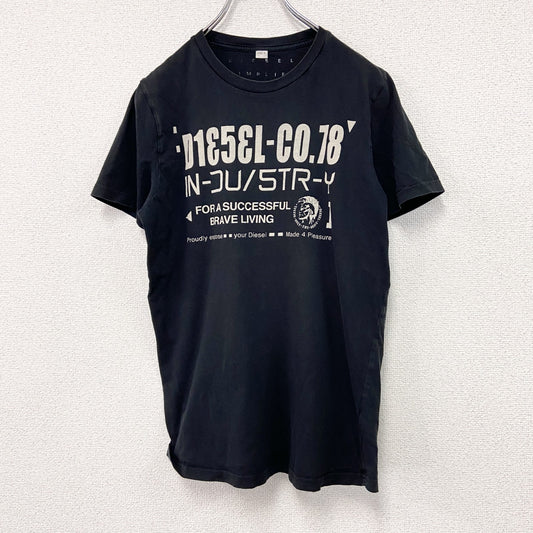 DIESEL　ディーゼル　半袖プリントTシャツ　黒　ブラック　Sサイズ