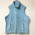 古着 used　L.L.Bean　エルエルビーン　ハイネックフルジップフリースベスト　ワンポイントロゴ刺繡　ブルー　XLサイズ