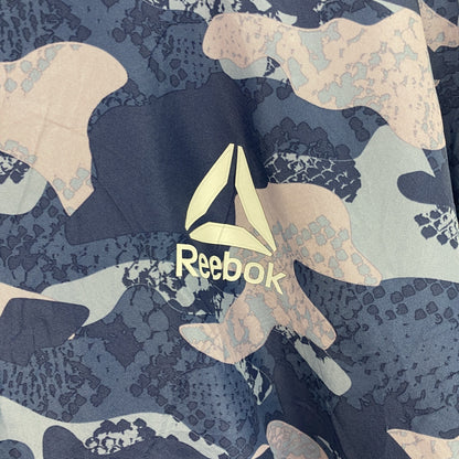Reebok　リーボック　プルオーバージャケット　ハーフジップ　ワンポイント　カモ　ネイビー　Mサイズ