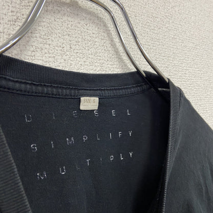 DIESEL　ディーゼル　半袖プリントTシャツ　黒　ブラック　Sサイズ
