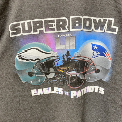 古着 used　NFL　SUPER BOWL　アメフト　半袖プリントTシャツ　グレー　スポーツ　レトロデザイン　Lサイズ