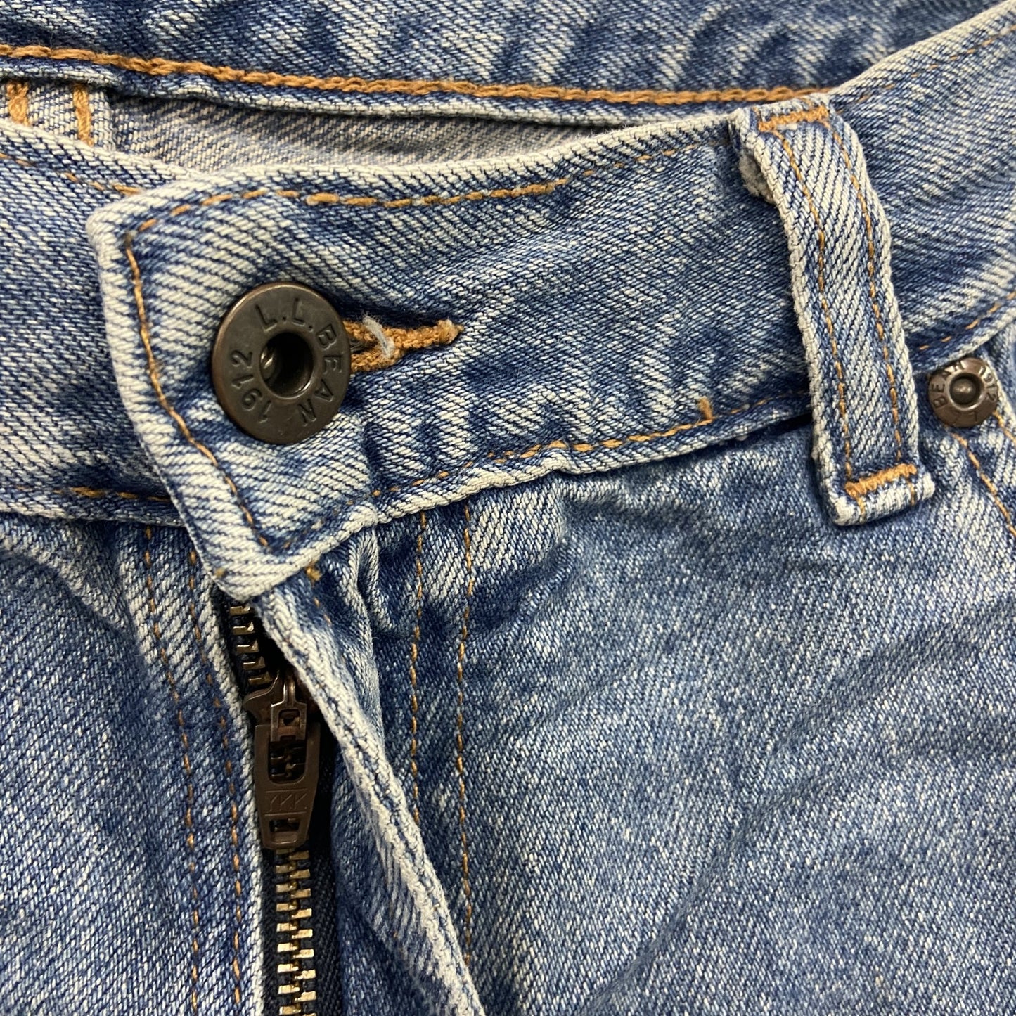 L.L.Bean　エルエルビーン　デニムパンツ/ジーンズ　ジップフライ　革パッチ　インディゴ　W36サイズ