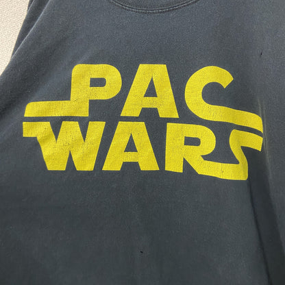 GILDAN　ギルダン　半袖プリントTシャツ　パロディT　PAC WARS　黒　ブラック　XLサイズ