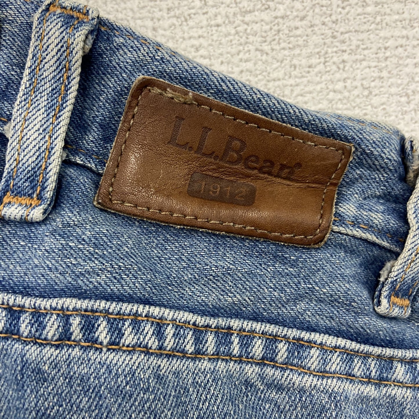 L.L.Bean　エルエルビーン　デニムパンツ/ジーンズ　ジップフライ　革パッチ　インディゴ　W36サイズ