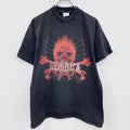 90s～　Metallica　メタリカ　半袖プリントTシャツ　バンドT　REBEL SKULL　黒　ブラック　Lサイズ