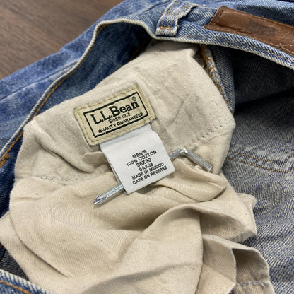 L.L.Bean　エルエルビーン　デニムパンツ/ジーンズ　ジップフライ　革パッチ　インディゴ　W36サイズ