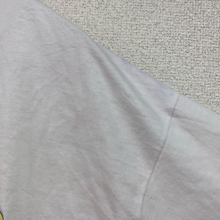 90s　Hanes　ヘインズ　半袖プリントTシャツ　ヴィンテージ　シングルステッチ　白　ホワイト　Lサイズ