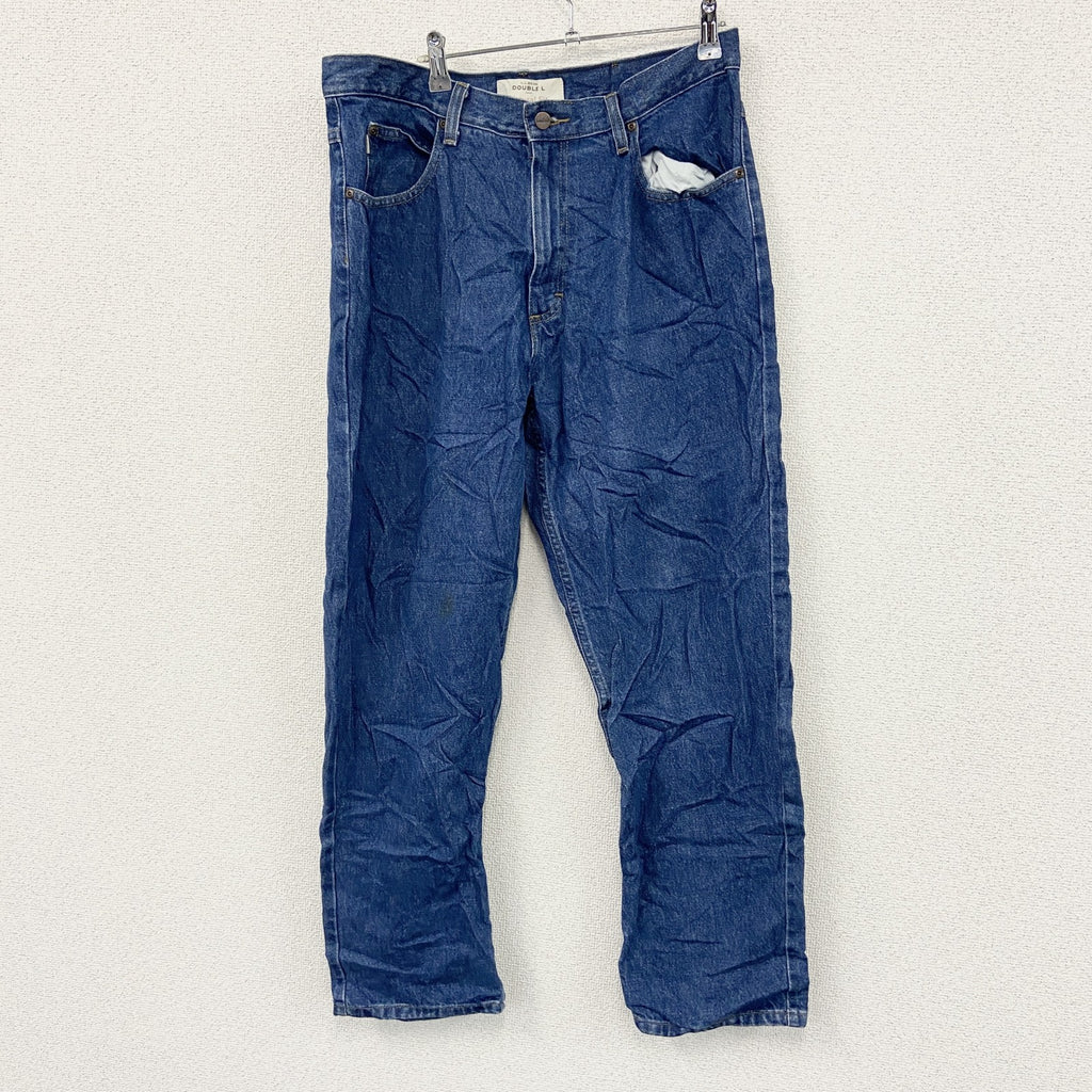 ～00s　L.L.Bean　エルエルビーン　デニムパンツ/ジーンズ　ジップフライ　革パッチ　ヴィンテージ　インディゴ　W34サイズ