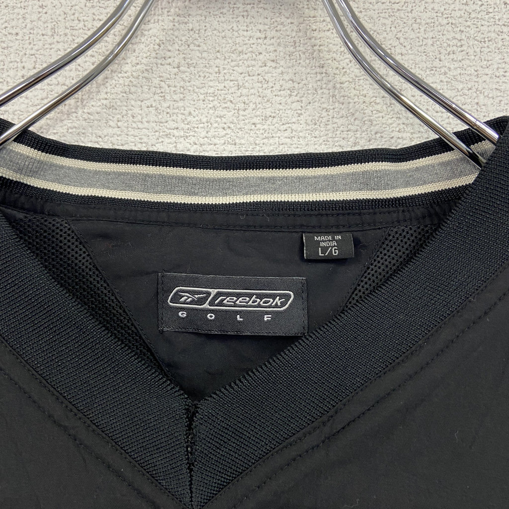 Reebok　リーボック　ゴルフ　プルオーバーナイロンジャケット　黒　ブラック　Lサイズ