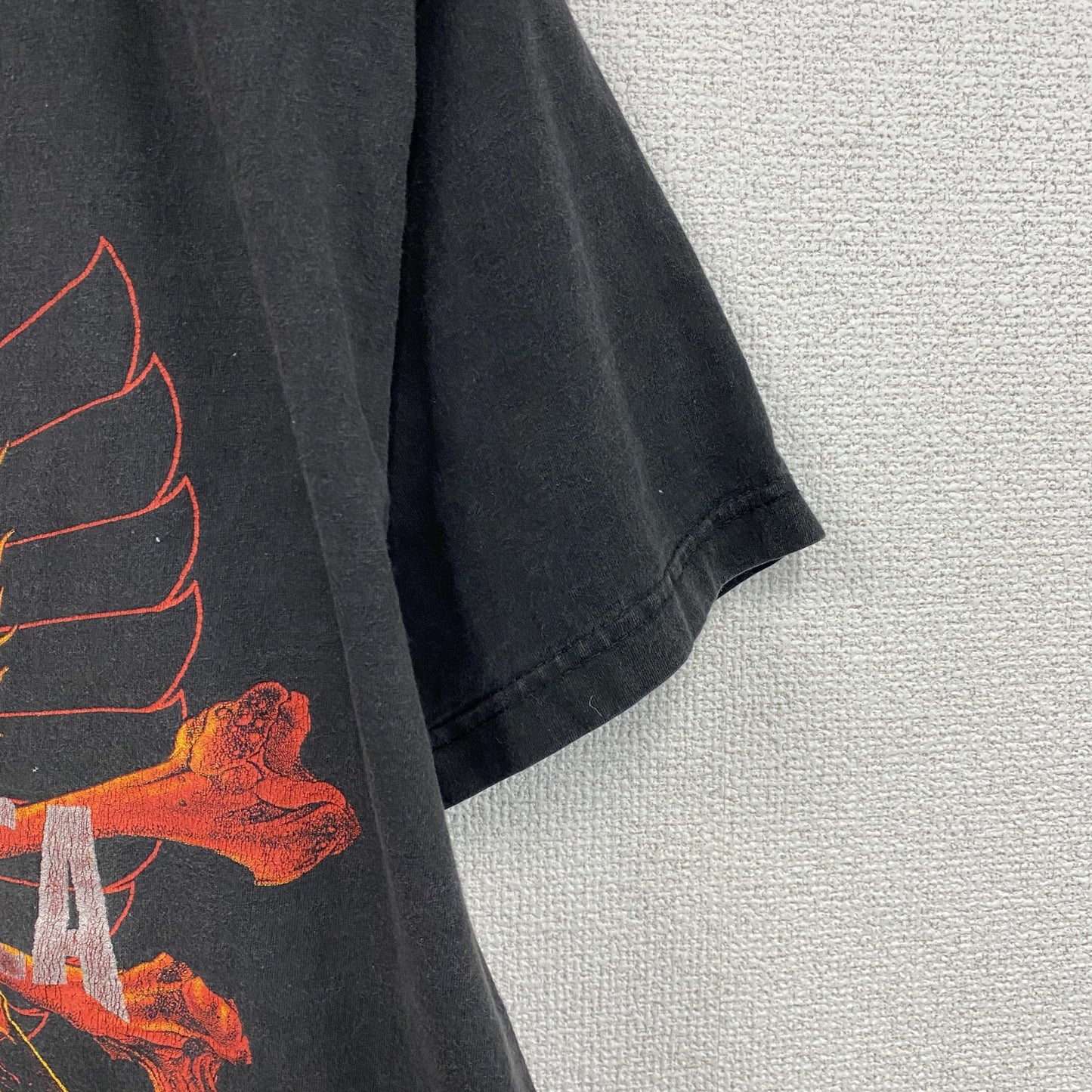 90s～　Metallica　メタリカ　半袖プリントTシャツ　バンドT　REBEL SKULL　黒　ブラック　Lサイズ