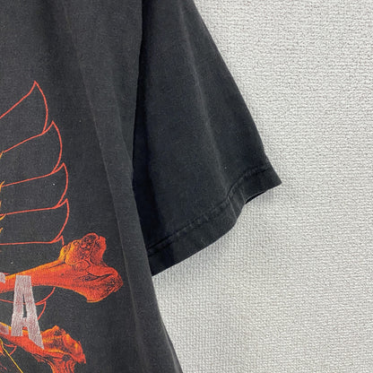 90s～　Metallica　メタリカ　半袖プリントTシャツ　バンドT　REBEL SKULL　黒　ブラック　Lサイズ