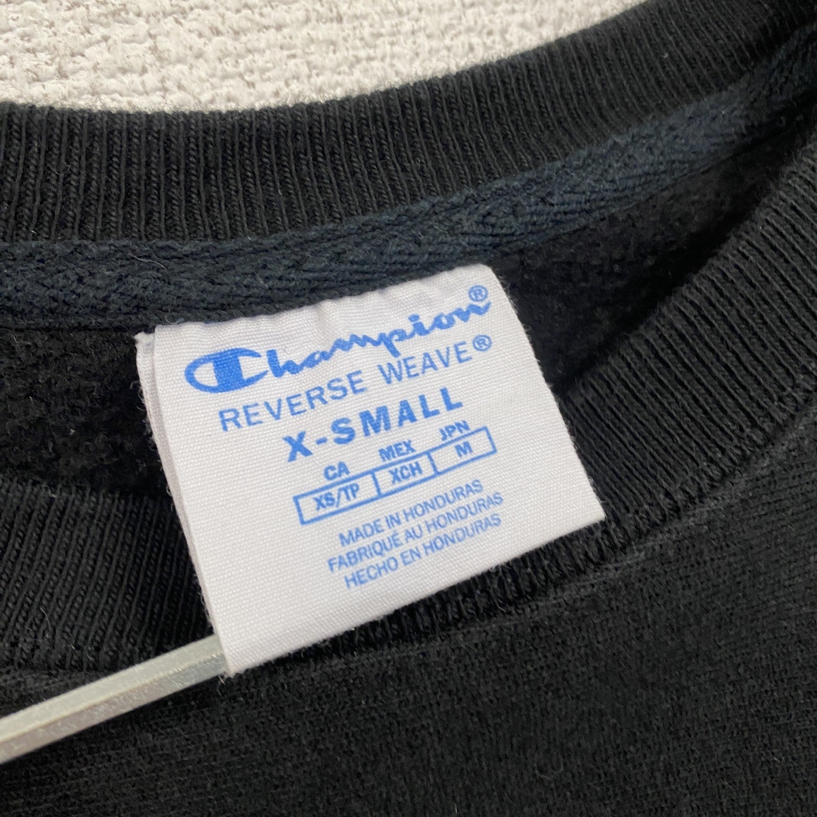 Champion　チャンピオン　リバースウィーブ　スウェット/トレーナー　黒　ブラック　XSサイズ