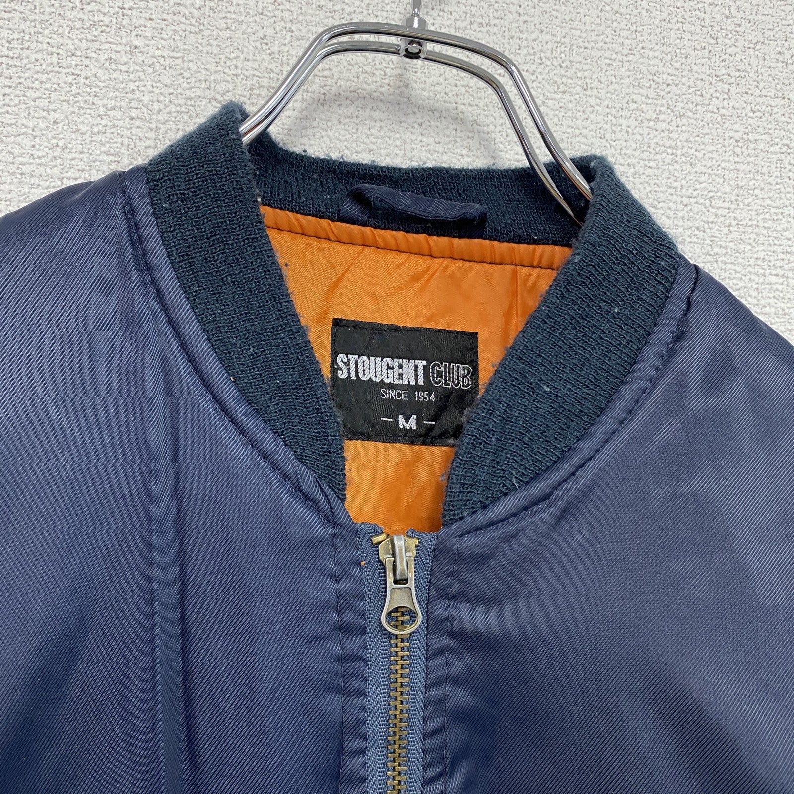STOUGENT CLUB　ストゥージェントクラブ　フライトジャケット/MA-1　紺　ネイビー　Mサイズ