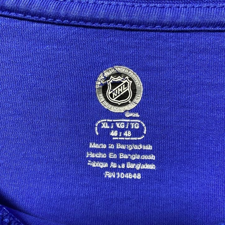 古着 used　NHL　ST.LOUIS　アイスホッケー　半袖刺繍Tシャツ　青　ブルー　スポーツ　オーバーサイズ　XLサイズ
