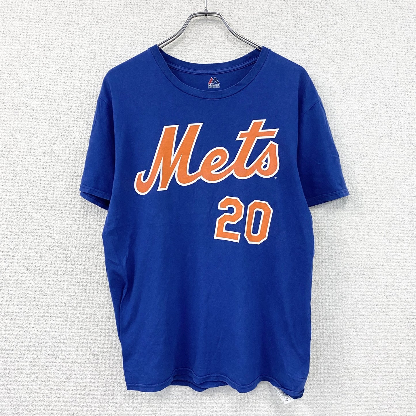 Majestic　マジェスティック　MLB　Mets　ニューヨークメッツ　半袖プリントTシャツ　青　ブルー　Ｍサイズ　