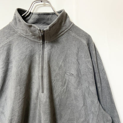 古着 used　C9 by Champion チャンピオン　長袖ハーフジップフリースジャケット　グレー　ロゴ刺　XLサイズ