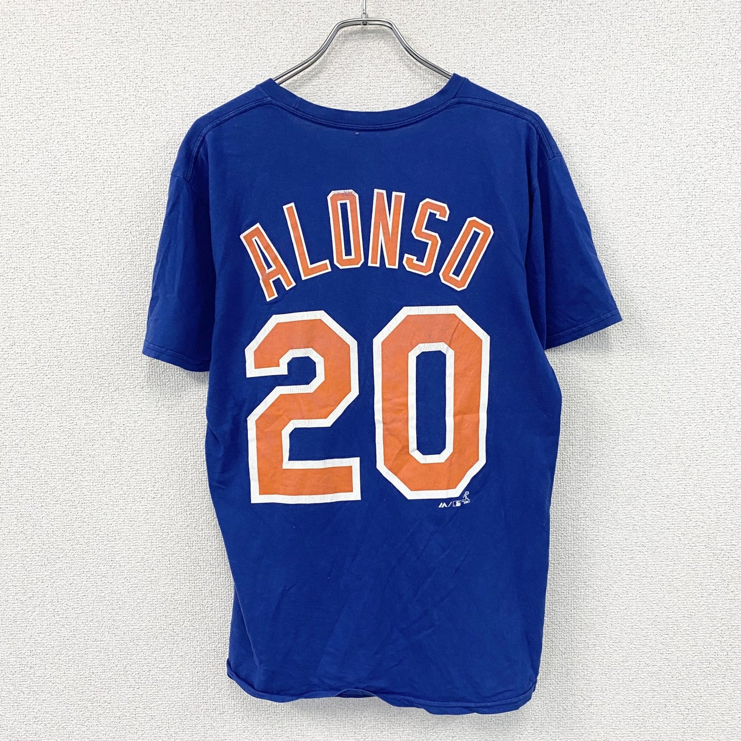 Majestic　マジェスティック　MLB　Mets　ニューヨークメッツ　半袖プリントTシャツ　青　ブルー　Ｍサイズ　