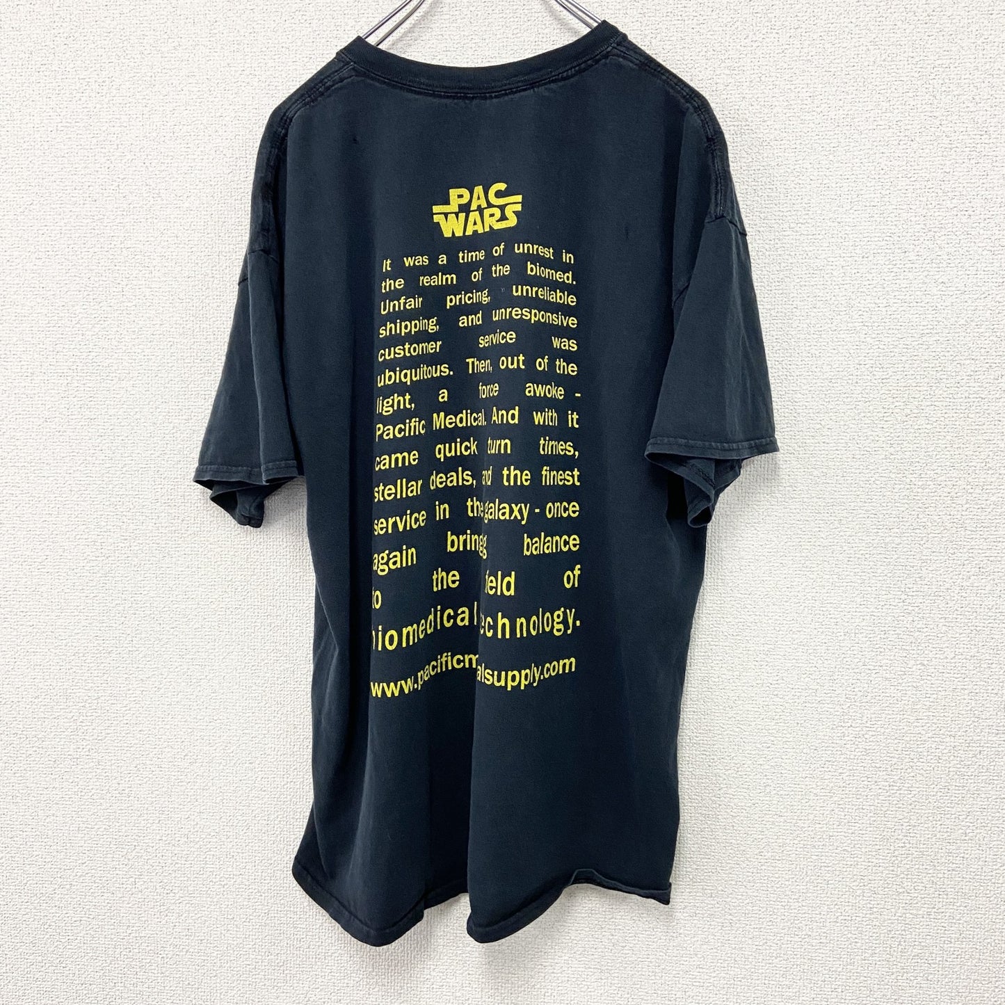 GILDAN　ギルダン　半袖プリントTシャツ　パロディT　PAC WARS　黒　ブラック　XLサイズ