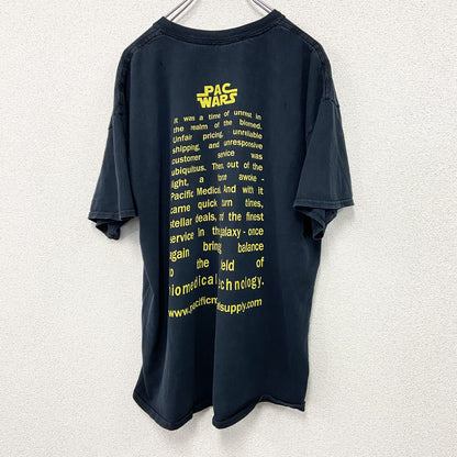 GILDAN　ギルダン　半袖プリントTシャツ　パロディT　PAC WARS　黒　ブラック　XLサイズ