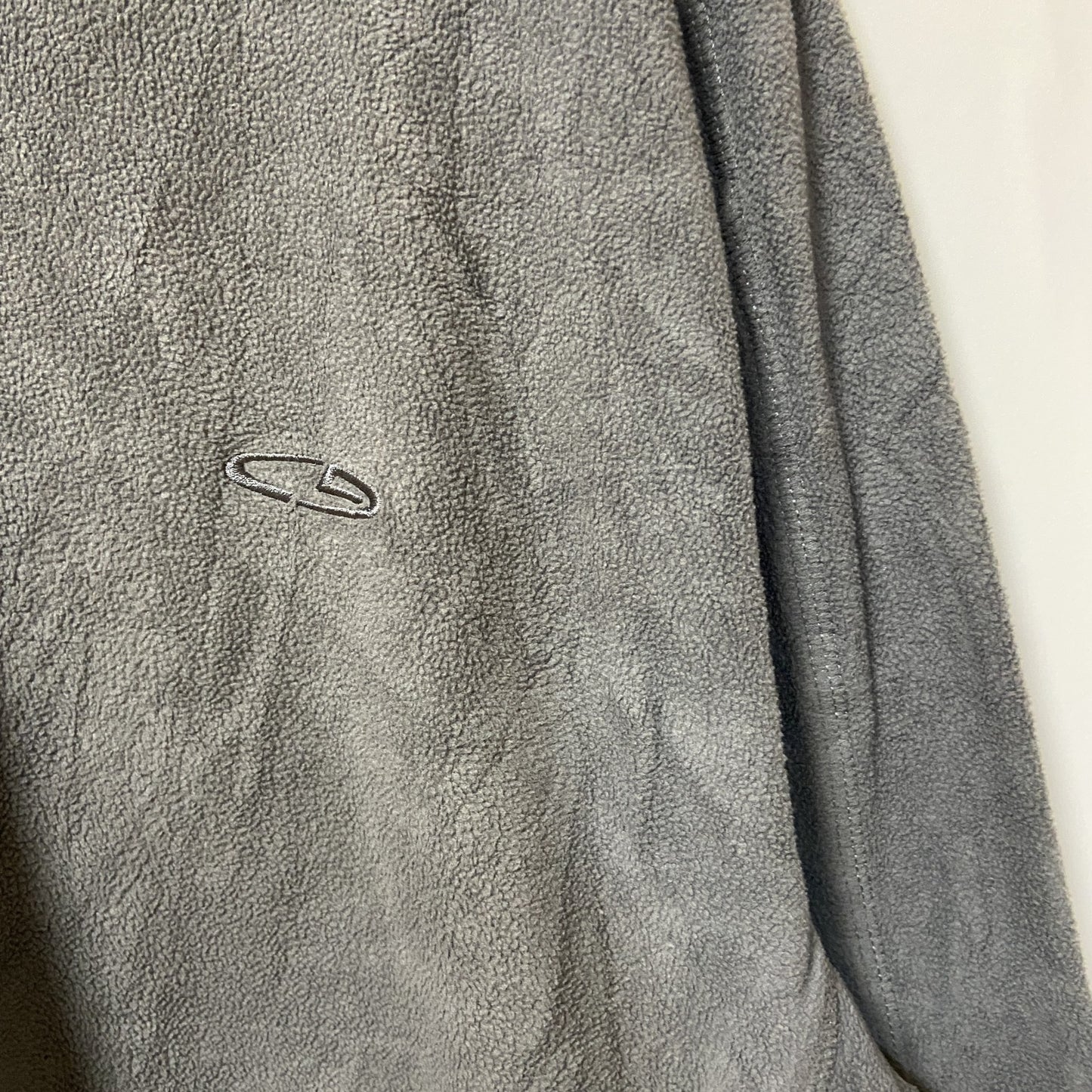 古着 used　C9 by Champion チャンピオン　長袖ハーフジップフリースジャケット　グレー　ロゴ刺　XLサイズ