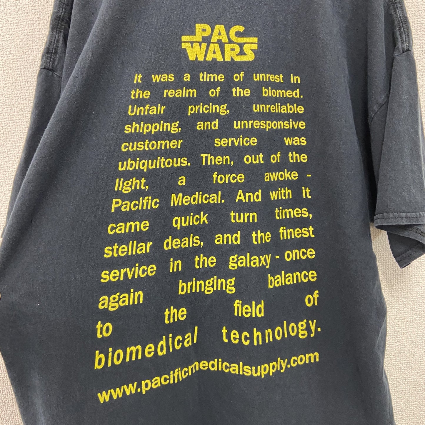 GILDAN　ギルダン　半袖プリントTシャツ　パロディT　PAC WARS　黒　ブラック　XLサイズ