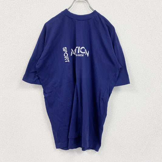 90s　LEMON COLLECTION　半袖プリントTシャツ　シングルステッチ　青　ブルー　XXLサイズ