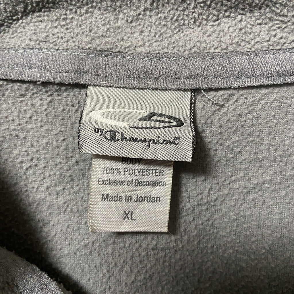 古着 used　C9 by Champion チャンピオン　長袖ハーフジップフリースジャケット　グレー　ロゴ刺　XLサイズ