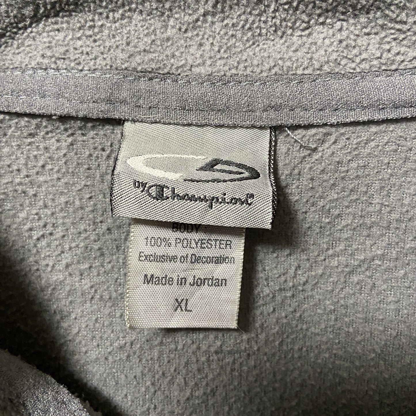 古着 used　C9 by Champion チャンピオン　長袖ハーフジップフリースジャケット　グレー　ロゴ刺　XLサイズ