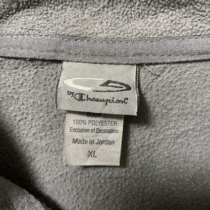 古着 used　C9 by Champion チャンピオン　長袖ハーフジップフリースジャケット　グレー　ロゴ刺　XLサイズ