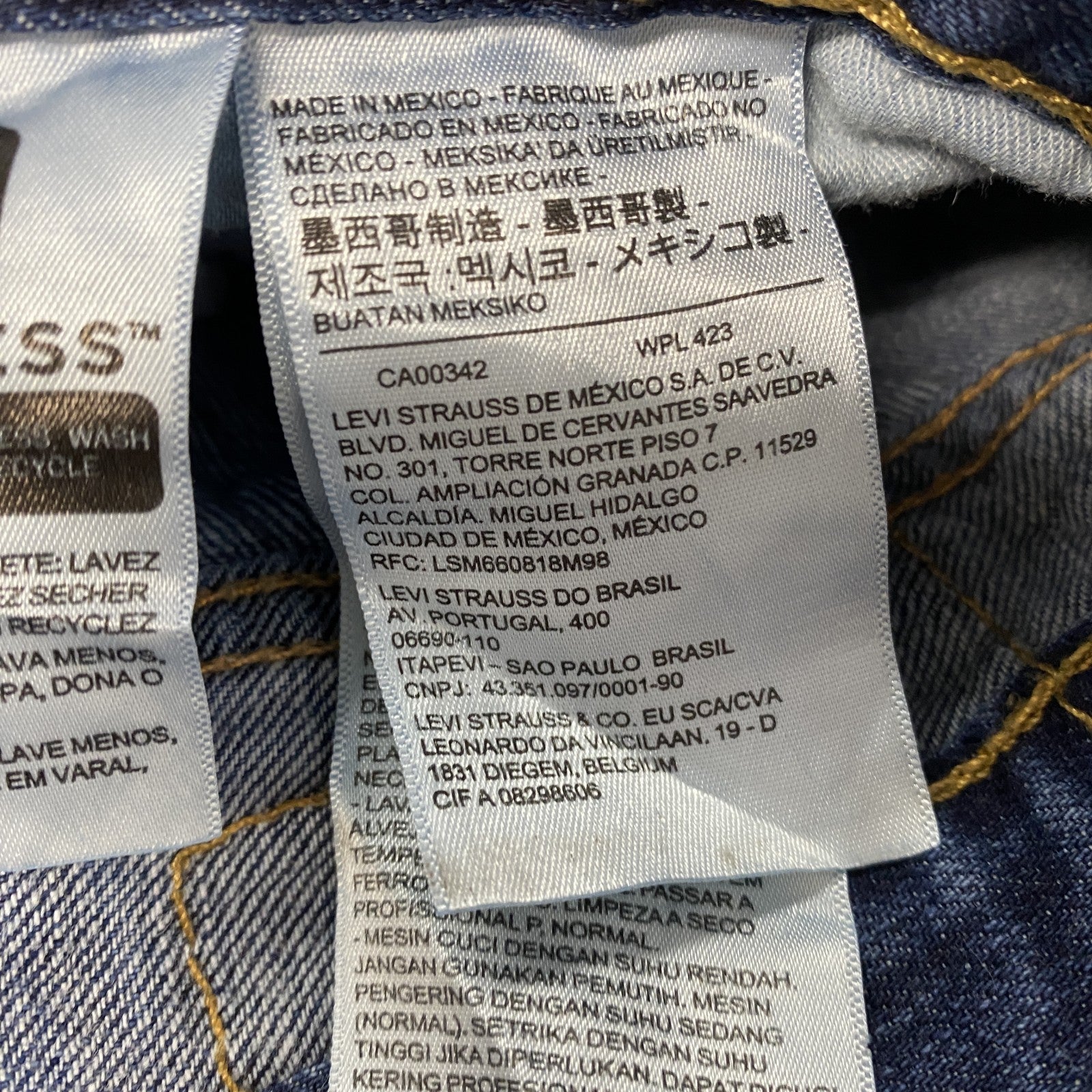 Levi’s　リーバイス　デニムパンツ/ジーンズ　縦落ち　インディゴ　W30サイズ
