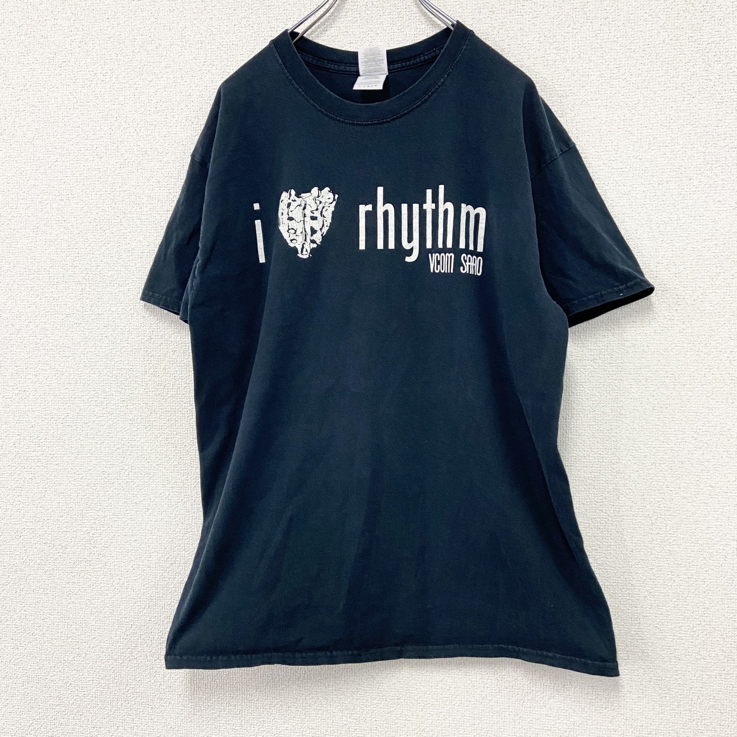GILDAN　ギルダン　半袖プリントTシャツ　I♡Tシャツ　両面プリント　黒　ブラック　Lサイズ