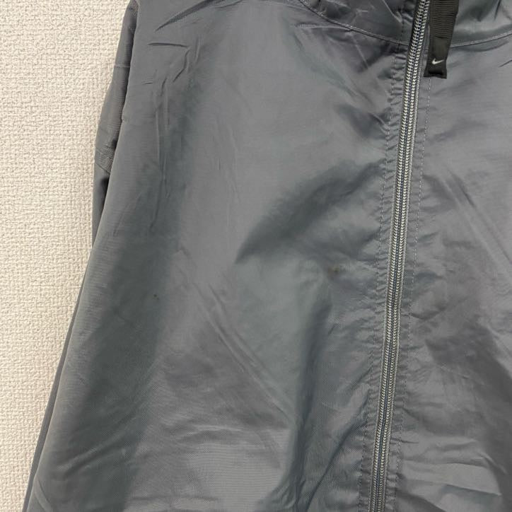 00s　NIKE　ナイキ　フルジップナイロンジャケット　ヴィンテージ　グレー　XLサイズ