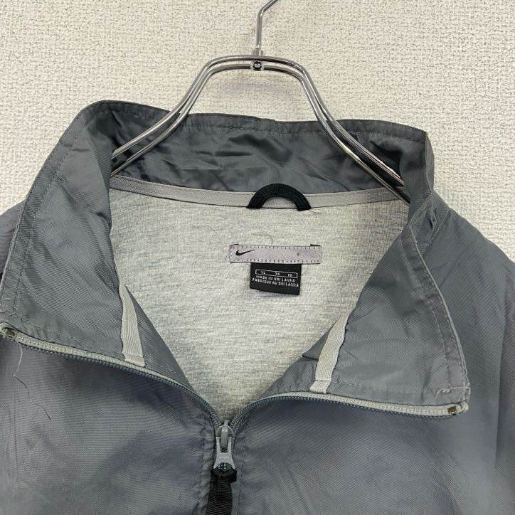 00s　NIKE　ナイキ　フルジップナイロンジャケット　ヴィンテージ　グレー　XLサイズ