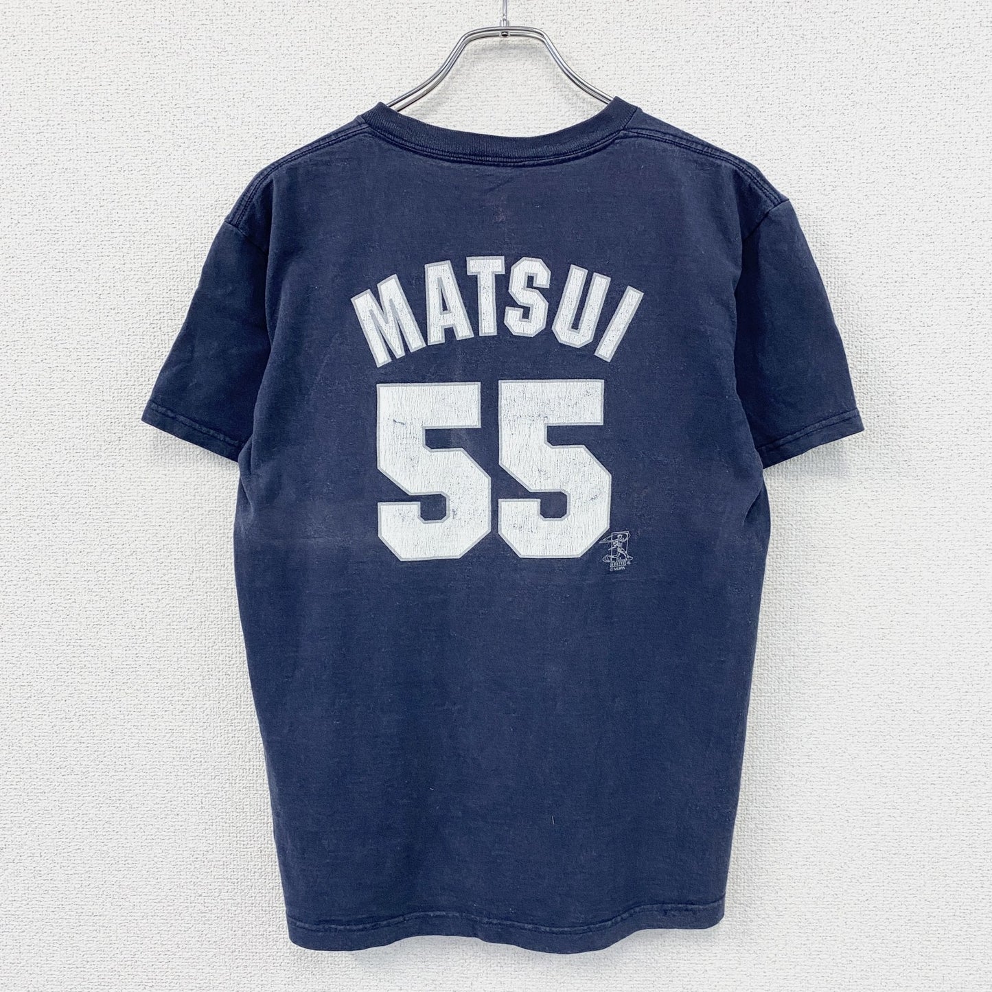 New York Yankees　ニューヨークヤンキース　55　松井秀喜　半袖プリントTシャツ　紺　ネイビー