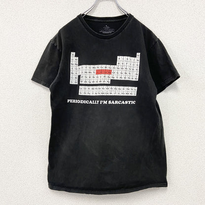 半袖プリントTシャツ　元素記号　黒　ブラック　Mサイズ