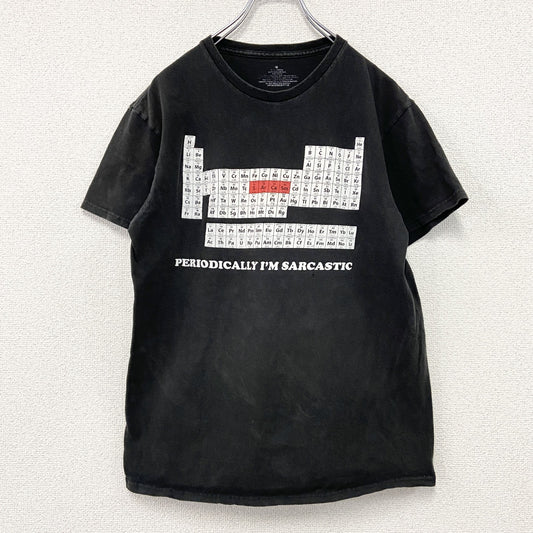 半袖プリントTシャツ　元素記号　黒　ブラック　Mサイズ