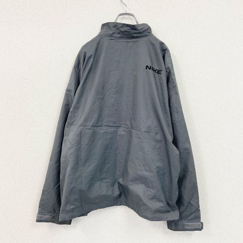 00s　NIKE　ナイキ　フルジップナイロンジャケット　ヴィンテージ　グレー　XLサイズ