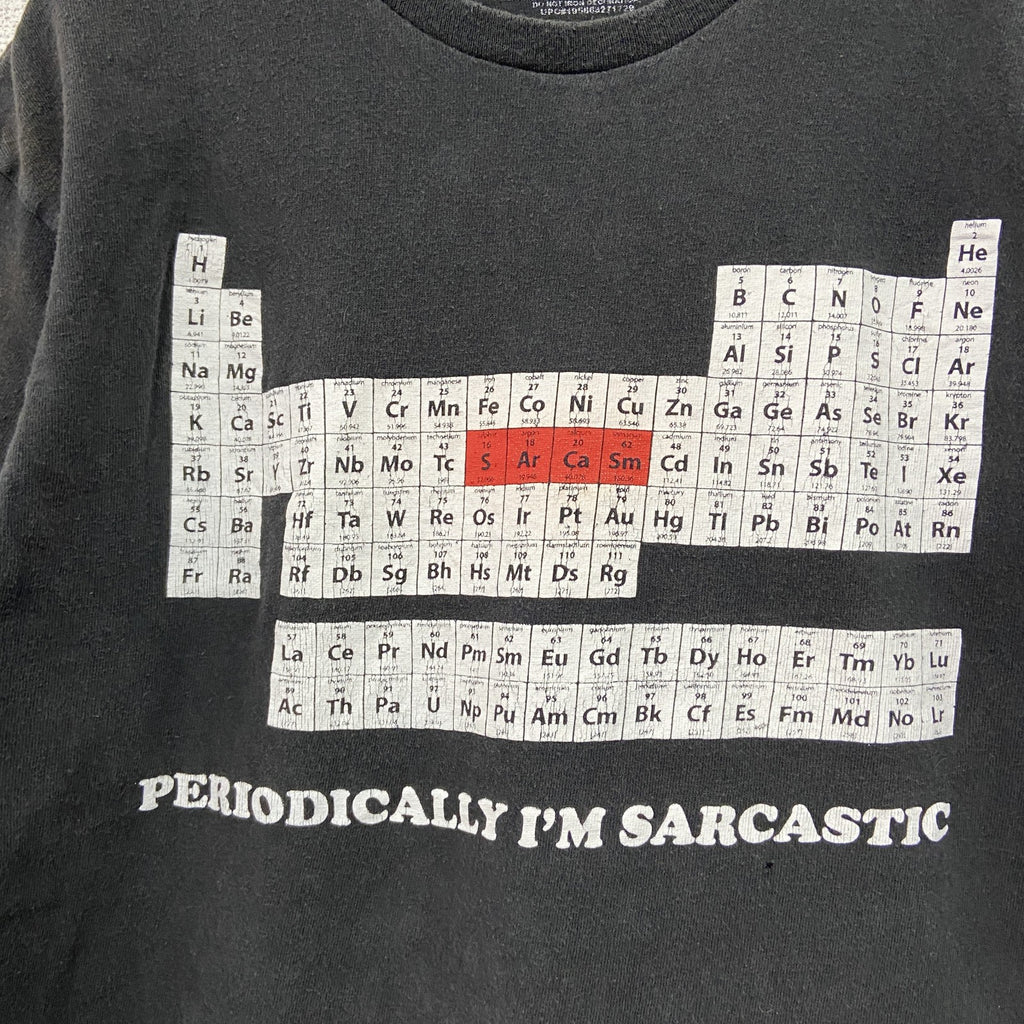 半袖プリントTシャツ　元素記号　黒　ブラック　Mサイズ